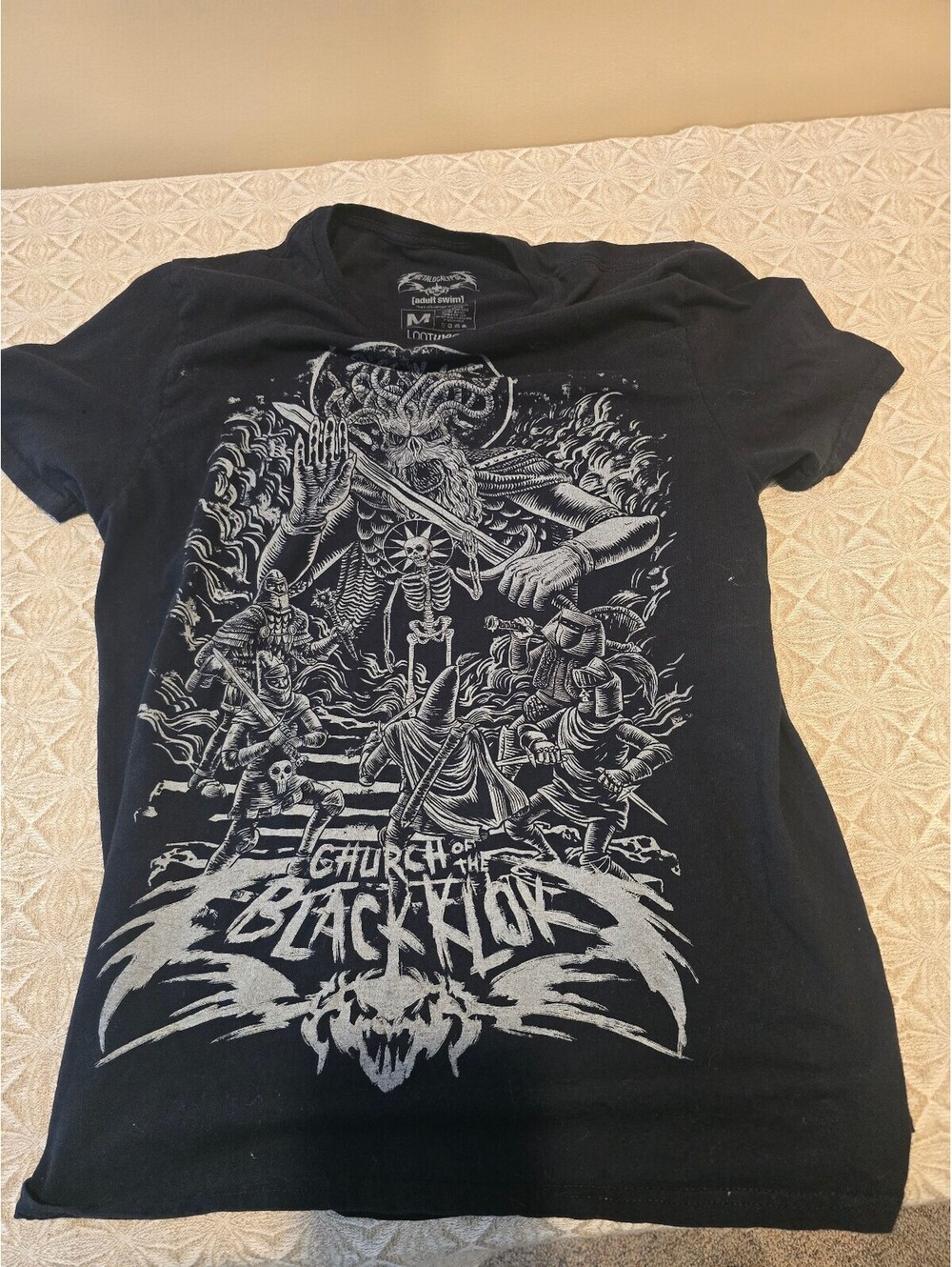 Loot Wear Exclusive Metalocalypse Church of the Black Klok Black Graphic T-Shirt